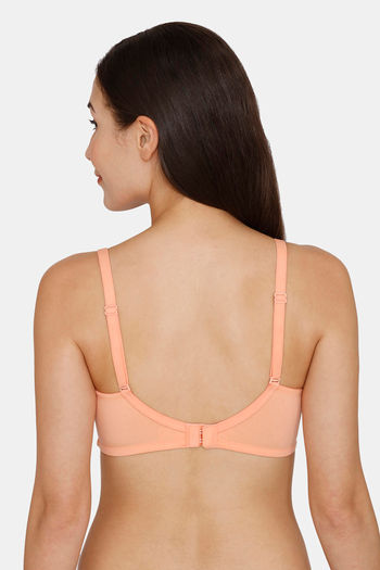 Buy Rosaline Everyday Double Layered Non Wired 3/4th Coverage T-Shirt Bra ( Pack of 2) - Purple Salmon at Rs.525 online