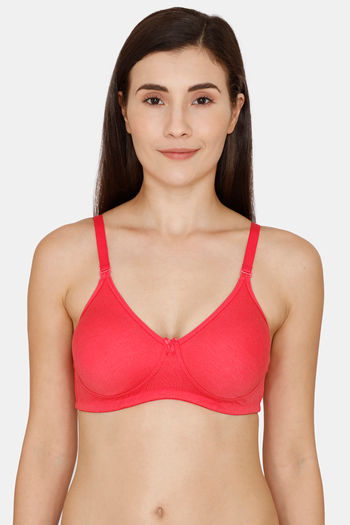 Buy Rosaline Everyday Double Layered Non Wired 3/4th Coverage T-Shirt Bra - Rouge Red
