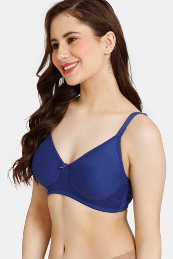 Buy Rosaline Rerooted Simplicity Padded Non Wired 3/4th Coverage Lace Bra -  Amethyst Orchid at Rs.360 online