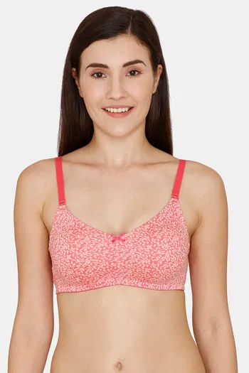 Buy Rosaline Everyday Double Layered Non Wired 3/4th Coverage T-Shirt Bra - Lollipop