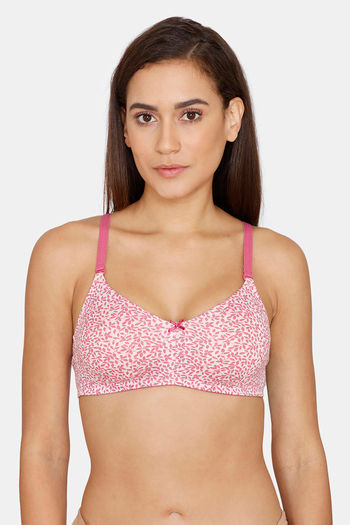 Buy Rosaline Everyday Double Layered Non Wired 3/4Th Coverage T-Shirt Bra - Orchid Pink