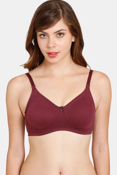Buy Rosaline Padded Non Wired 3/4th Coverage T-Shirt Bra - Fig Online