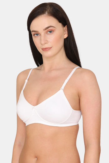 Buy Rosaline Everyday Double Layered Non Wired 3/4th Coverage Lace Bra -  Pine Grove at Rs.245 online