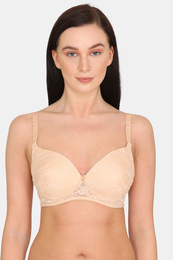 Rosaline Padded Non Wired 3/4th Coverage T-Shirt Bra - Nude