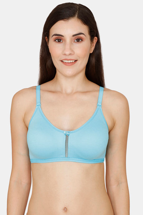 Rosaline by Zivame Blue & Pink Half Coverage Double Layered T