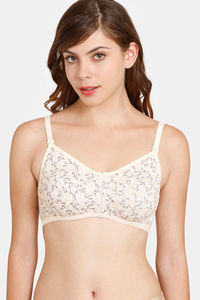 Buy Rosaline Everyday Double Layered Non Wired 3/4th Coverage T-Shirt Bra - Beige Dainty