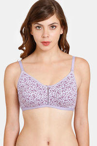 Buy Rosaline Everyday Double Layered Non-Wired 3/4th Coverage T-Shirt Bra - Plum Leaves Pt