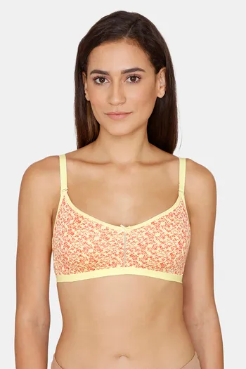 Buy Rosaline Everyday Double Layered Non Wired 3/4th Coverage T-Shirt Bra - Popcorn