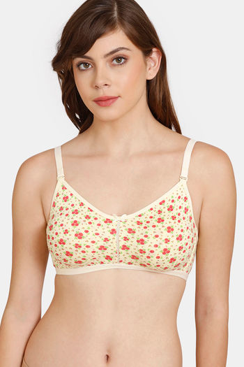 Buy Rosaline Everyday Double Layered Non-Wired 3/4th Coverage T-Shirt Bra - Yellow Rose Pt