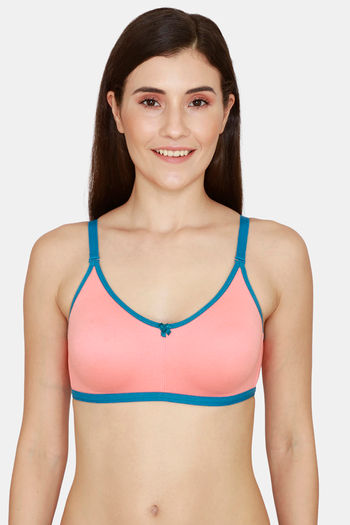 Buy Zivame Glitter Straps Padded Non Wired 3/4th Coverage T-Shirt Bra -  Peach at Rs.450 online