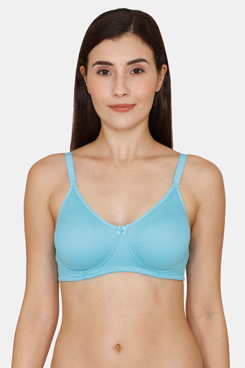 Buy Rosaline Everyday Double Layered Non Wired 3/4th Coverage T-Shirt Bra - Bachelor Button