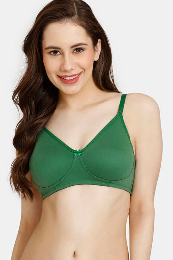 Buy Rosaline Everyday Double Layered Non Wired 3/4th Coverage T-Shirt Bra - Fairway