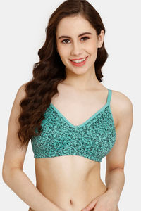 Buy Rosaline Everyday Double Layered Non Wired 3/4th Coverage T-Shirt Bra - Baltic