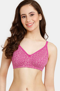 Buy Rosaline Everyday Double Layered Non Wired 3/4th Coverage T-Shirt Bra - Fuchsia Red