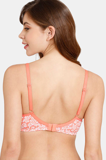 Rosaline Everyday Double Layered Non Wired 3/4th Coverage T-Shirt Bra -  Georgia Peach