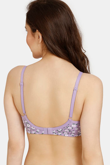 Buy Rosaline Everyday Double Layered Non Wired 3/4th Coverage T-Shirt Bra -  Grape Juice at Rs.280 online