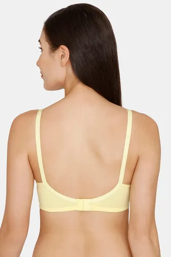 Buy Rosaline Everyday Double Layered Non Wired Medium Coverage T-Shirt Bra  With Transparent Straps - Baltic at Rs.210 online