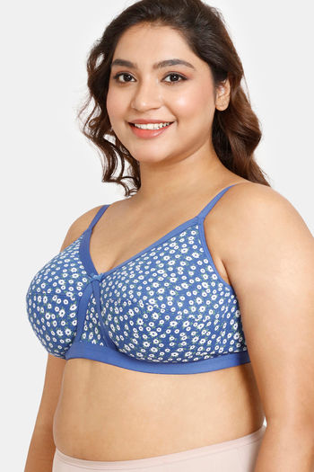 Zivame unlined_bra_women : Buy Zivame Rosaline Everyday Single Layered Non  Wired 3/4th Coverage Lace Bra - Saxony Blue Online