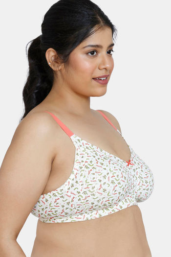 Buy Zivame Rosaline Everyday Double Layered Non Wired Full Coverage Super  Support Bra - Cloisonn online