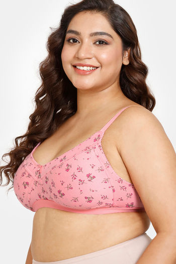 Seamless Women Pink Self Design Nylon With Net Bra, Size: 30c To 44c,  Floral Print at Rs 90/piece in New Delhi