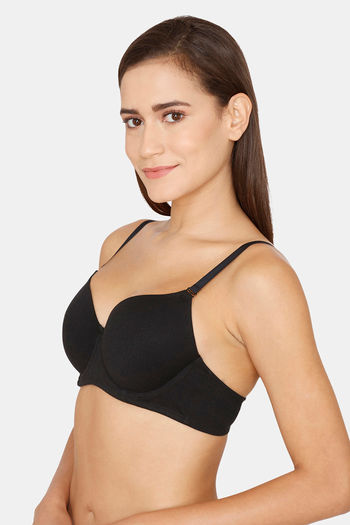 Buy Rosaline Padded Wired 3/4th Coverage T-Shirt Bra - Anthracite at Rs.289  online