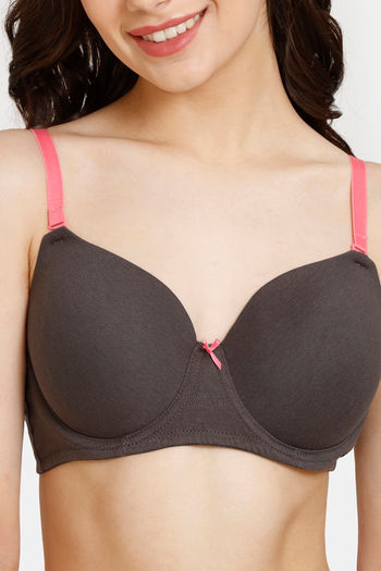 Buy Rosaline Padded Wired 3/4th Coverage Lace Bra - Aspen Gold at Rs.360  online