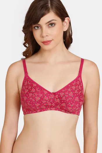 Buy Rosaline by Zivame Red Non Wired Non Padded Full Coverage Bra
