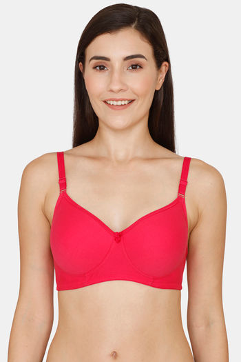 Buy Zivame Padded Wired 3-4Th Coverage T-Shirt Bra - Purple Potion