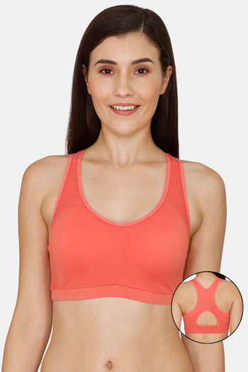 Rosaline Everyday Double Layered Non Wired Medium Coverage T-Shirt Bra -  Peach Pink