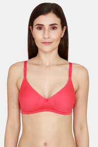 Buy Rosaline Everyday Double Layered Non Wired 3/4th Coverage T-Shirt Bra - Coral
