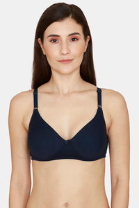 Buy Rosaline Everyday Double Layered Non Wired 3/4th Coverage T-Shirt Bra - Navy Blue