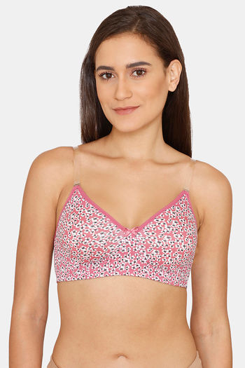 Buy Zivame Miracle Double Layered Non Wired Full Coverage T-Shirt Bra -  Peach Pearl online