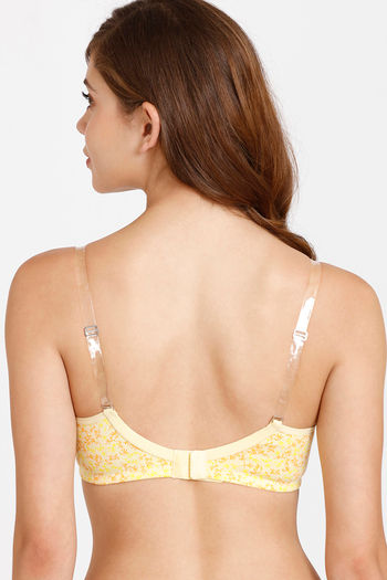 Buy Rosaline Everyday Double Layered Non-Wired 3/4th Coverage T-Shirt Bra -  Mellow Yellow at Rs.292 online