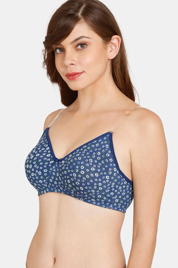 Buy Zivame Rosaline Padded Non-Wired 3/4th Coverage T-Shirt Bra Dark Ivy  Online