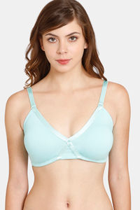 Buy Rosaline Everyday Double Layered Non Wired 3/4th Coverage T-Shirt Bra - Aruba Blue