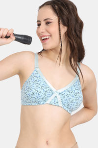 Buy Rosaline Padded Non Wired 3/4th Coverage Lace Bra - Fiji Flower at Rs.405  online