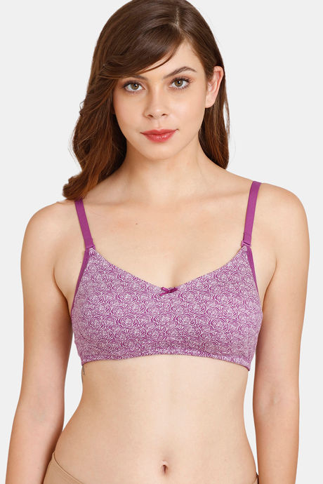 Buy Rosaline Padded Wired 3/4th Coverage T-Shirt Bra - Plum at Rs.382  online