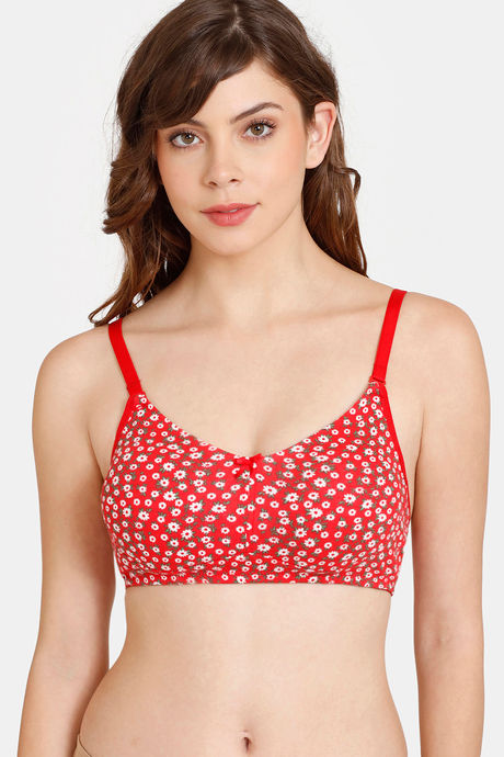 Buy Zivame Rosaline Everyday Double Layered Non-Wired 3-4th Coverage  Bralette Bra - Cabaret online