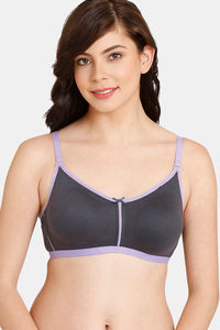Buy Rosaline Everyday Double Layered Non Wired 3/4th Coverage T-Shirt Bra - Forged Iron