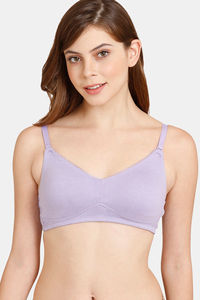 Buy Rosaline Everyday Double Layered Non-Wired 3/4th Coverage T-Shirt Bra - Violet Tulip