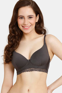 Buy Rosaline Everyday Padded Non-Wired Medium Coverage T-Shirt Bra - Forged Iron