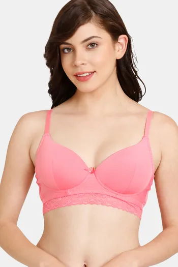 Buy Featherline 100% Pure Cotton Perfect Fitted Non Padded Women's Everyday  Bras (Elastic Straps) (Black, Pink, 30B) at