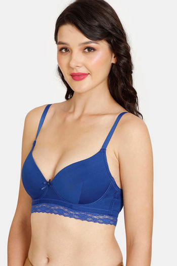 Buy Rosaline Padded Non Wired 3/4th Coverage T-Shirt Bra - Winery at Rs.225  online
