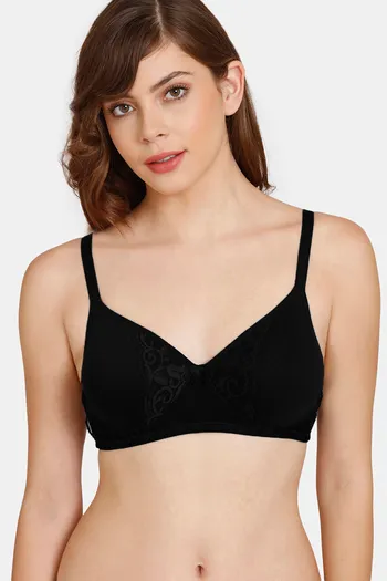 Buy Rosaline Padded Non-Wired 3/4th Coverage T-Shirt Bra - Anthracite at  Rs.315 online