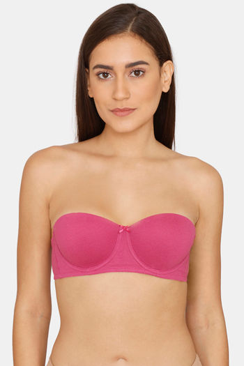 Buy Rosaline Padded Wired 3/4th Coverage Strapless Bra - Festival Fuschia  at Rs.360 online