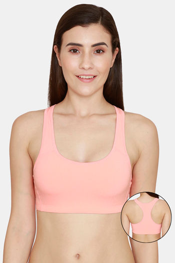 Buy Rosaline Everyday Double Layered Non Wired Medium Coverage T-Shirt Bra  - Orange Peel at Rs.315 online