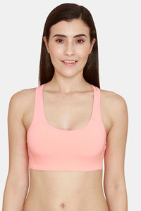 Buy Rosaline Everyday Double Layered Non Wired 3/4th Coverage T-Shirt Bra - Orange Peel