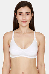 Buy Rosaline Everyday Double Layered Non Wired Medium Coverage T-Shirt Bra - Bright White