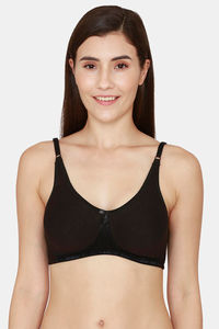 Buy Rosaline Everyday Double Layered Non Wired 3/4th Coverage T-Shirt Bra - Black