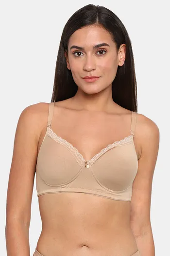 Rosaline Padded Non Wired 3/4th Coverage T-Shirt Bra - Nude